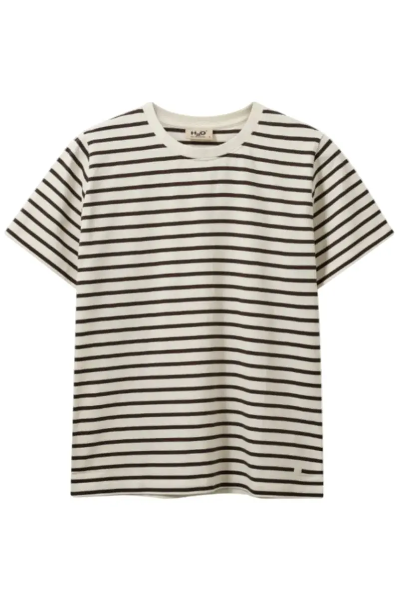 H2O - Skagen Woman Striped Tee 101075 - 7098 - Cream White/Brown