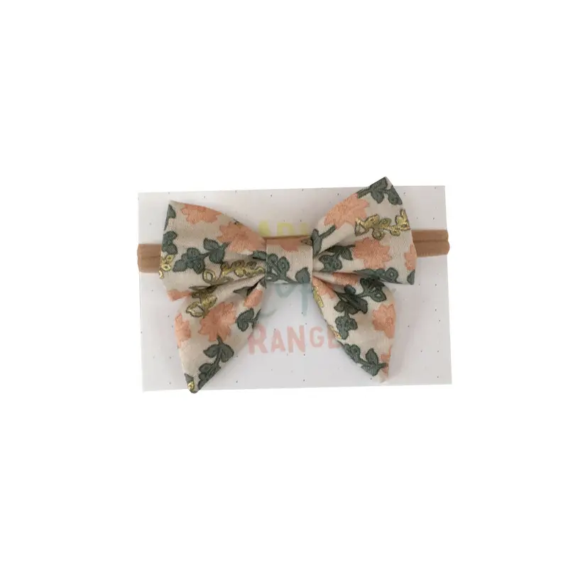 Hairbow | Golden Melon Floral