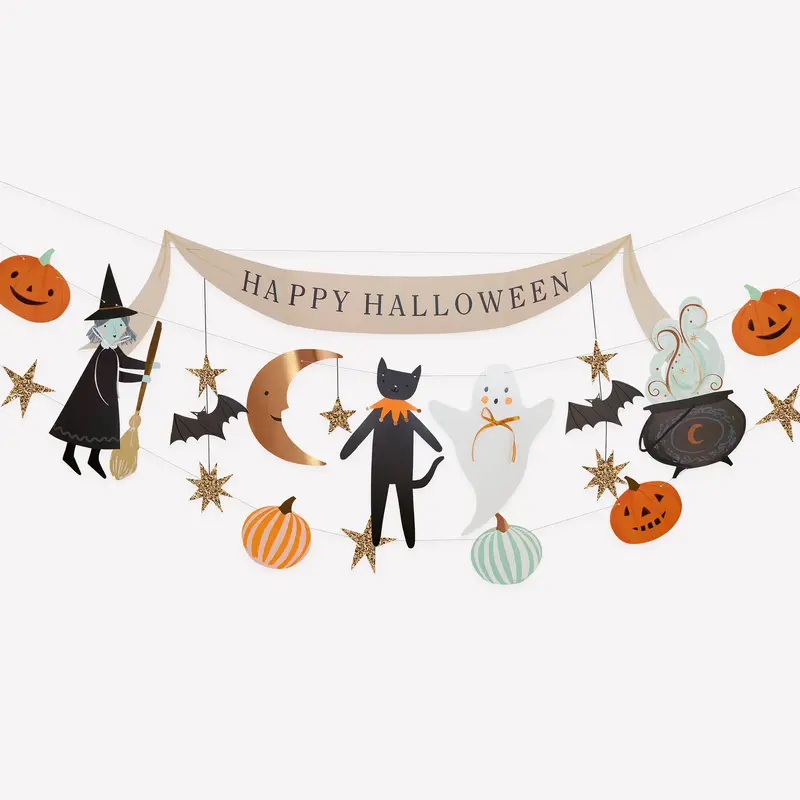Halloween-guirlande med figurer