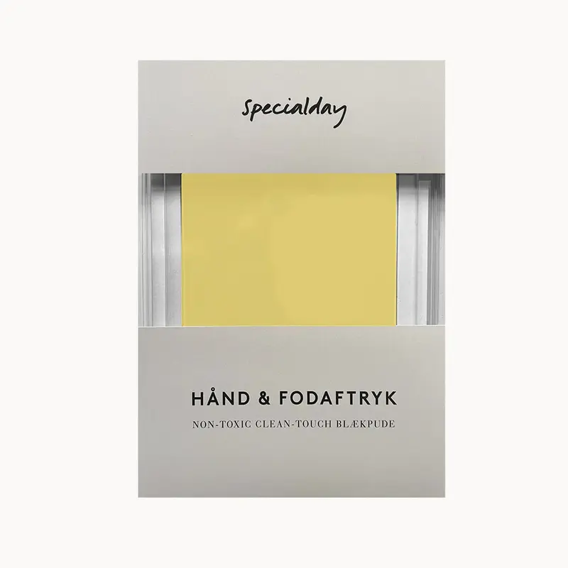 Hånd- og fodaftryk, gul