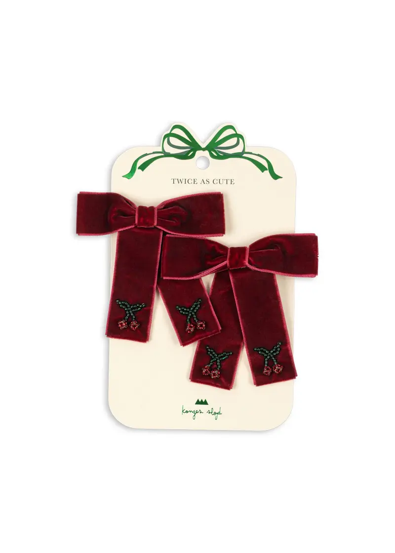 HÅRCLIP 2 PAK JULIETTE BOW RIO RED
