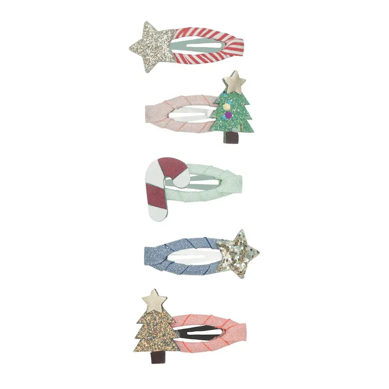 Hårspænder, Mini Christmas, 5 stk