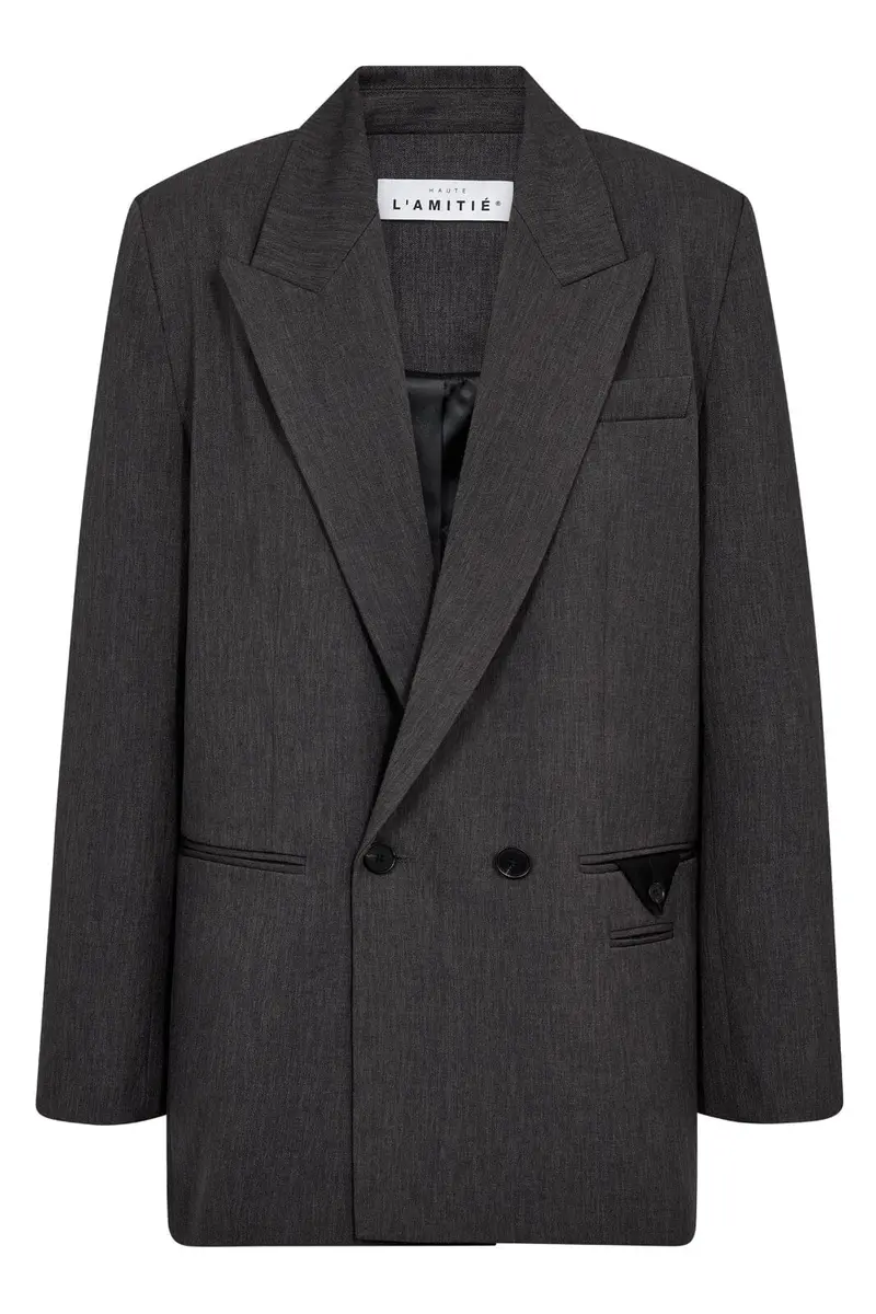 Haute L'Amitié - Amy Oversize Triangle Blazer HL10762 - Grey Melangé