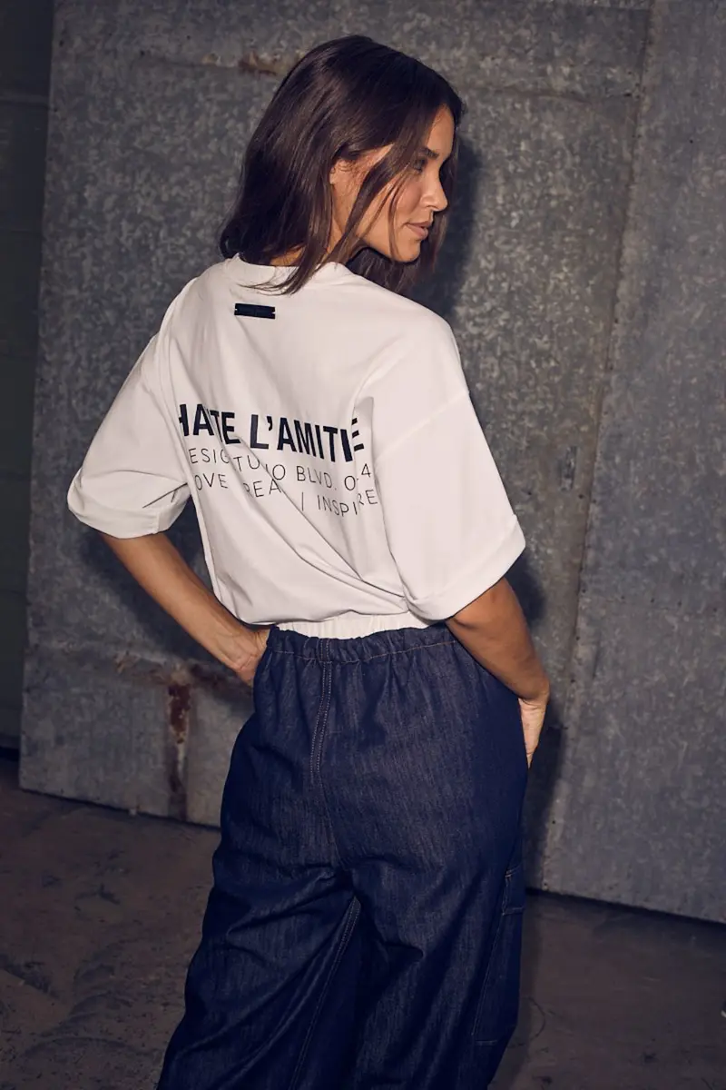 Haute L'Amitié - Back Logo Loose Tee HL10410 - White/Black Print