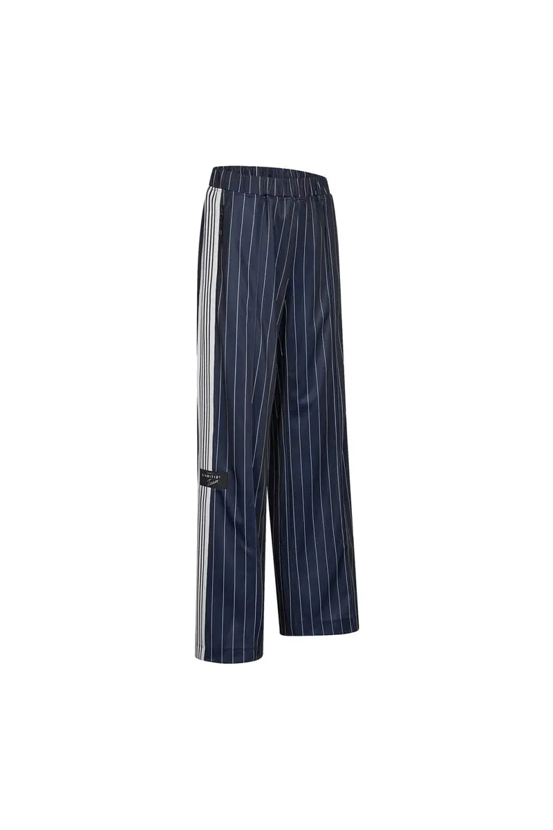 Haute L'Amitié - Baggy Pin Stripe Track Tall Pants Hl10578 - Navy