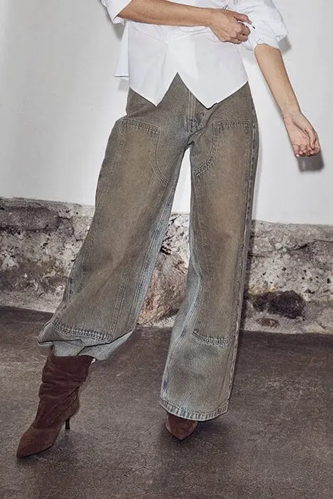 Haute L'Amitié - Celeste Patch Vintage Jeans HL10756 - Vintage Wash