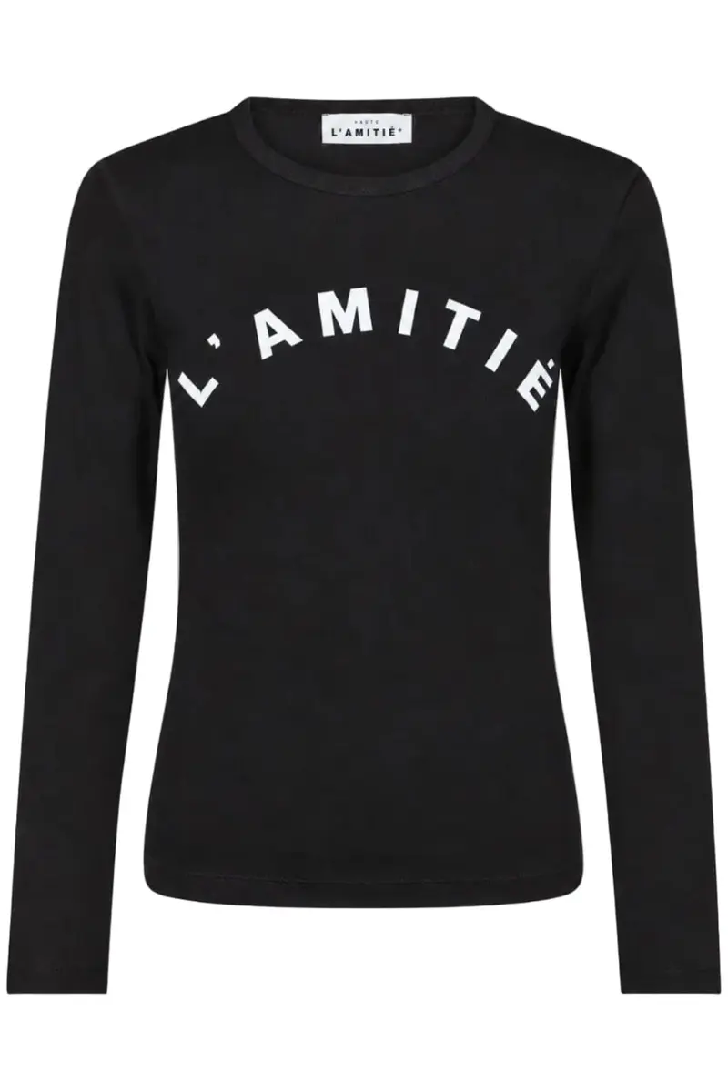 Haute L'Amitié - Clean Ls Logo Tee Hl10850 - Black
