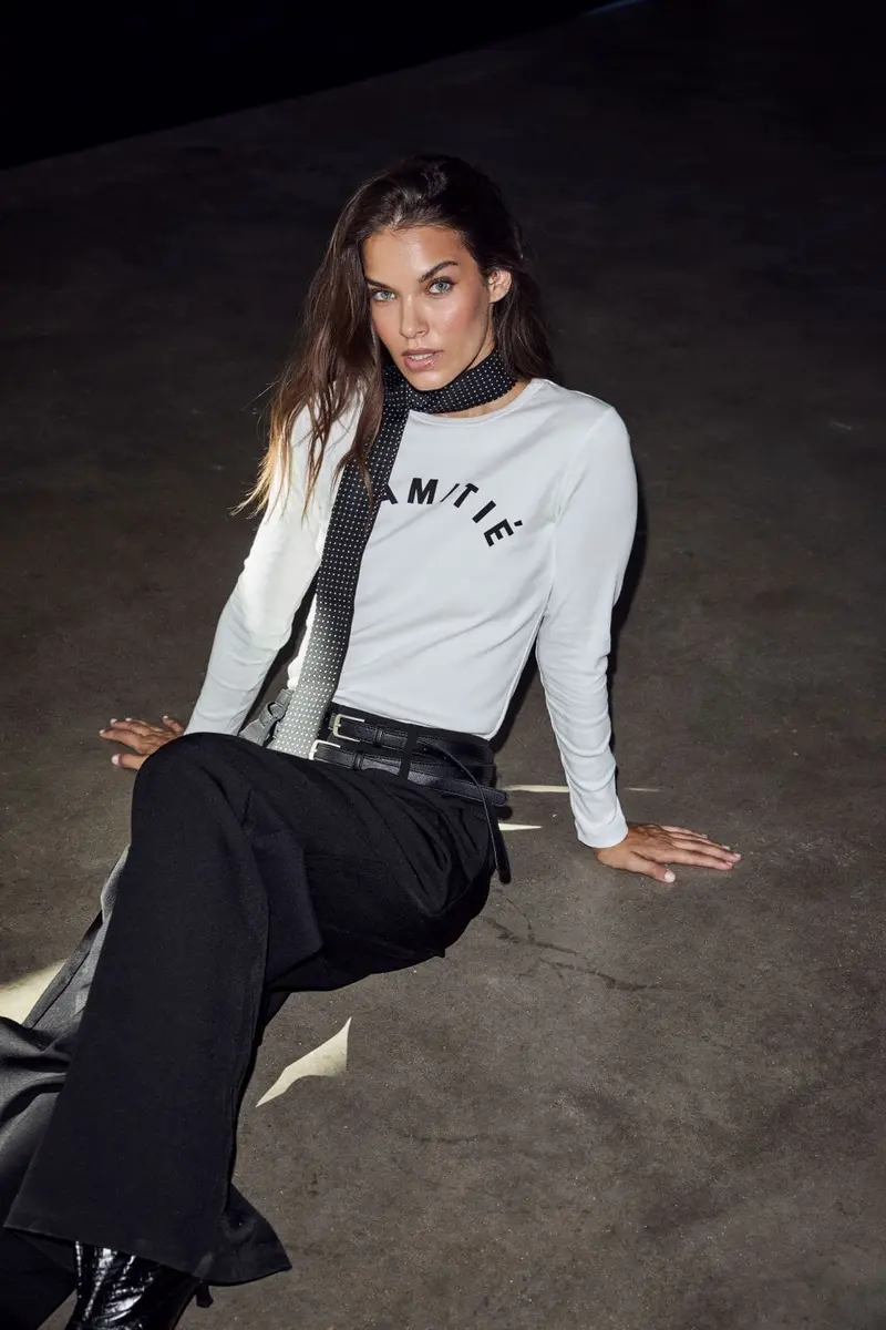 Haute L'Amitié - Clean Ls Logo Tee Hl10850 - Off-White