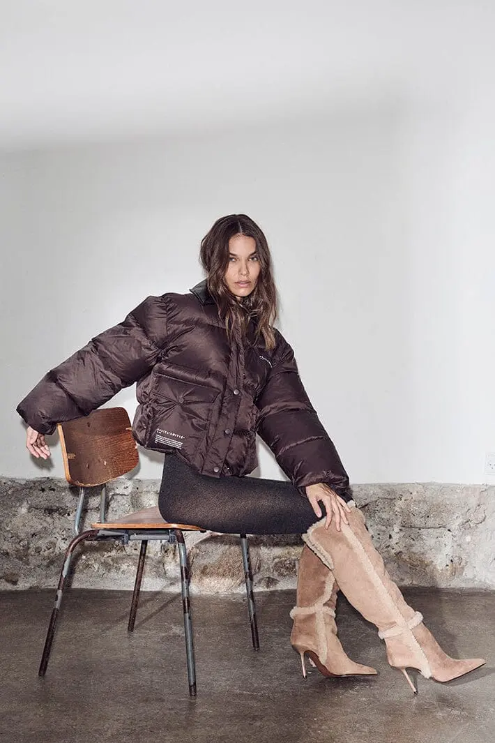 Haute L'Amitié - Climb Crop Pocket Jacket HL10702 - Dusty Mocca