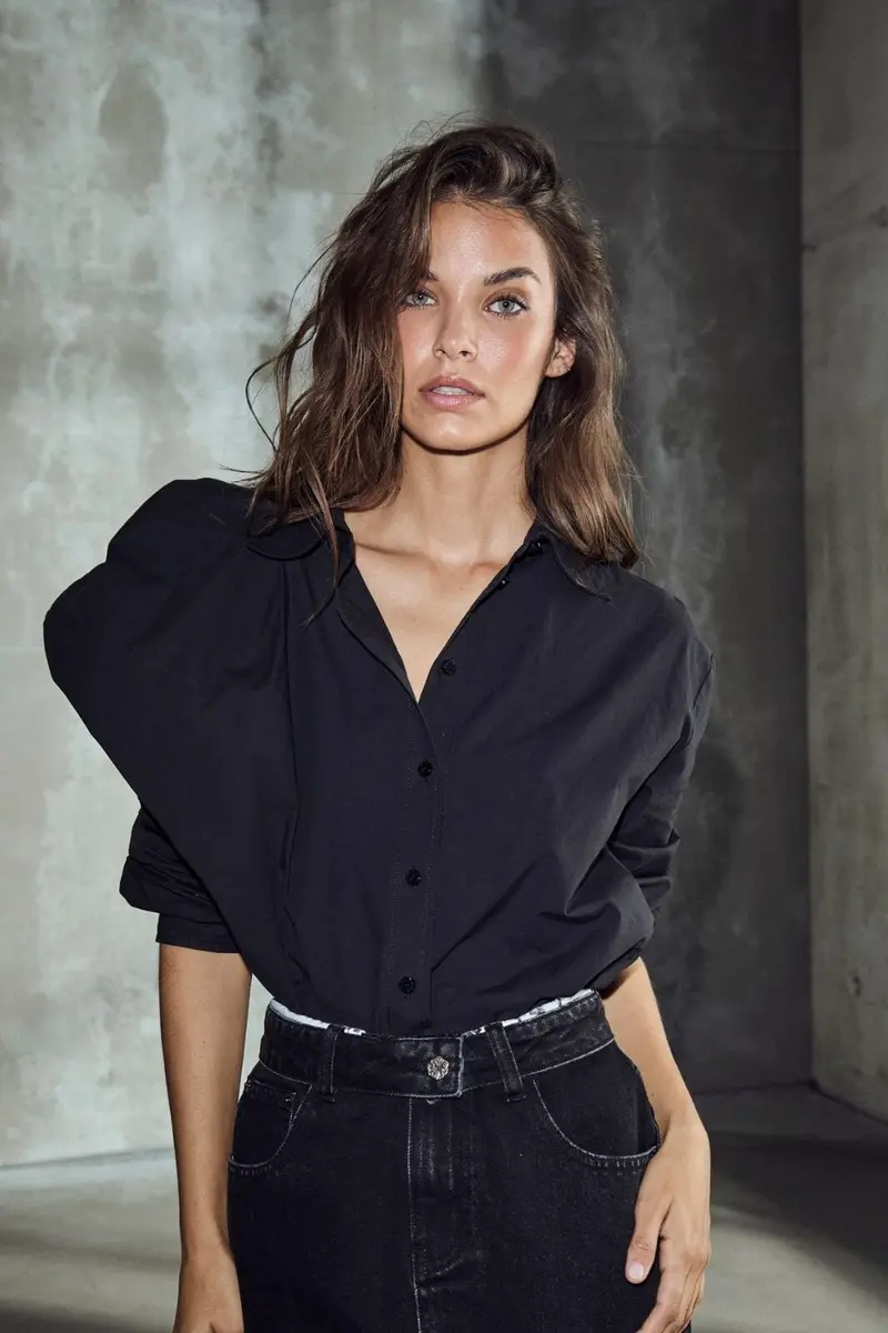 Haute L'Amitié - Cosmopolitan Drape Shirt Hl10904 - Black