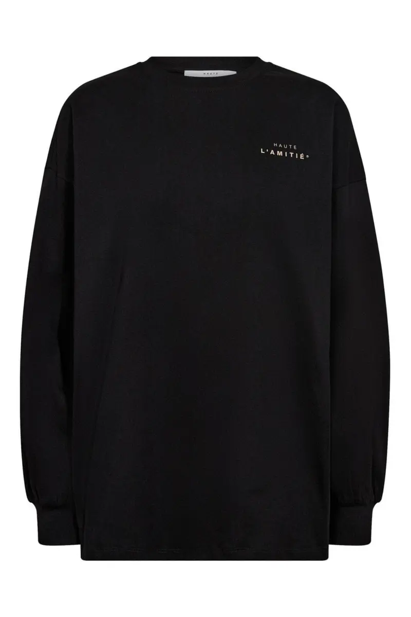 Haute L'Amitié - Crew Neck Ls Tee HL10420 - Black/ Walnut Print