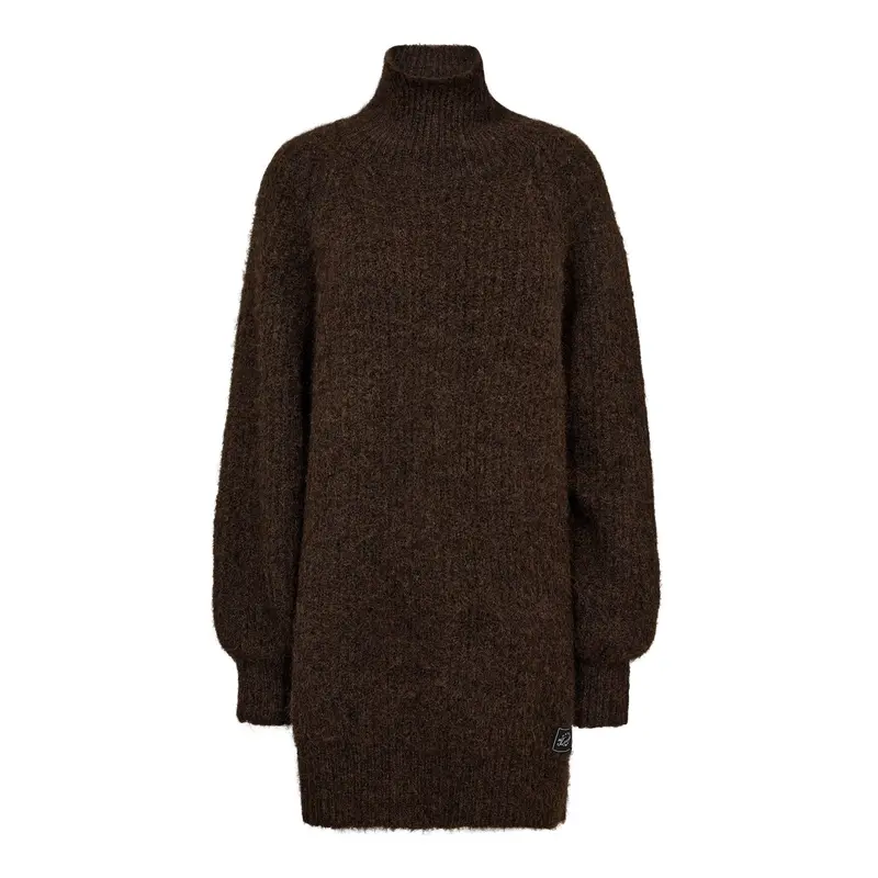 Haute L'Amitié - Darcia Rib Collar Knit HL10662 - Mocca