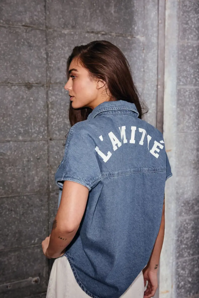 Haute L'Amitié - Denim Ns Logo Shirt HL10593 - Used Denim