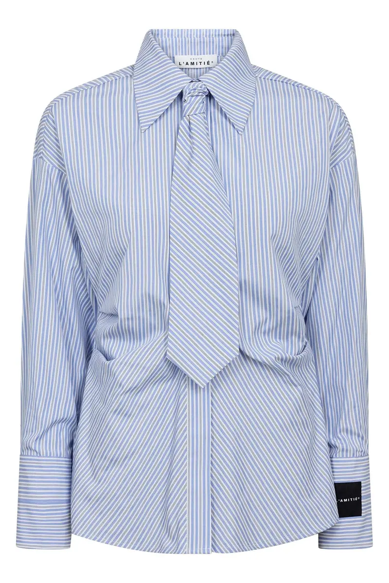 Haute L'Amitié - Emma Tie Stripe Shirt HL10667 - Pale Blue