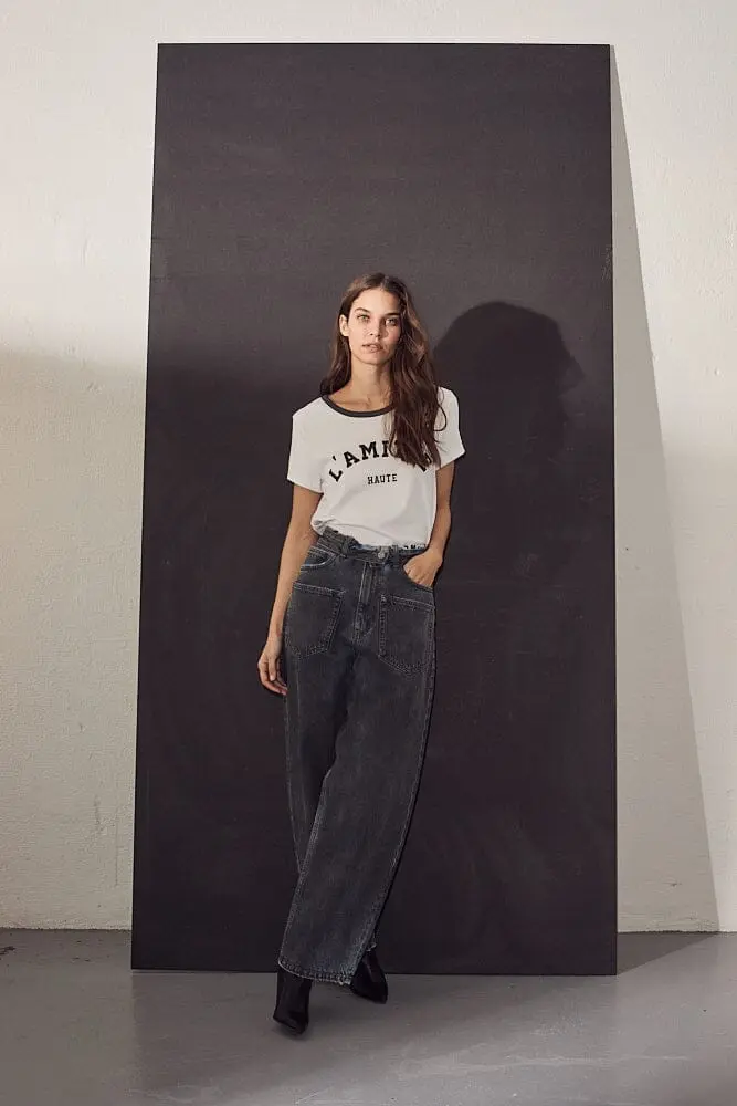 Haute L'Amitié - Flip Waist Pocket Jeans HL10228 - Black