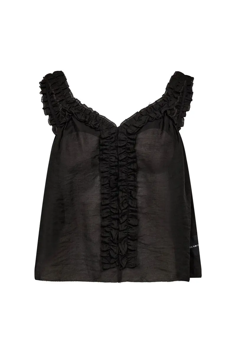 Haute L'Amitié - Frida Frill Top HL10604 - Black