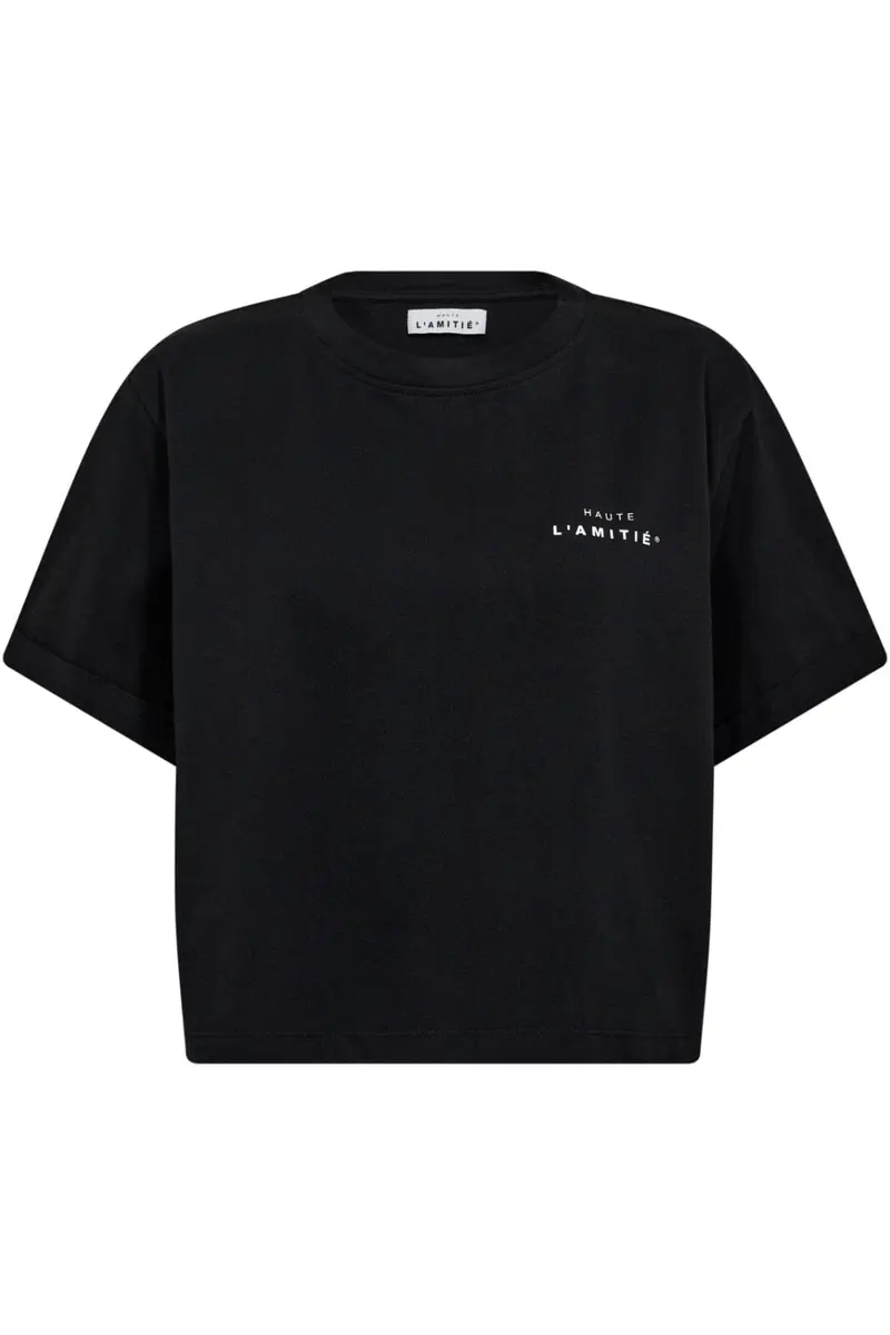 Haute L'Amitié - Hl Crew Neck Crop Tee HL10122 - Black