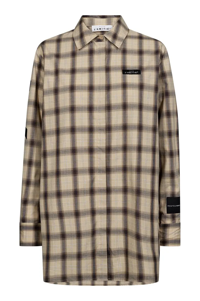 Haute L'Amitié - Idel Button Check Shirt Hl11158 - Beige Check