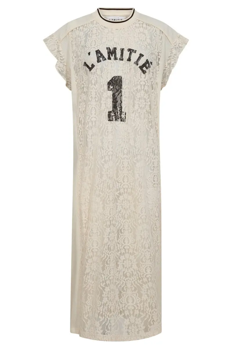 Haute L'Amitié - Lace Football Frill Dress HL10132 - Pearl