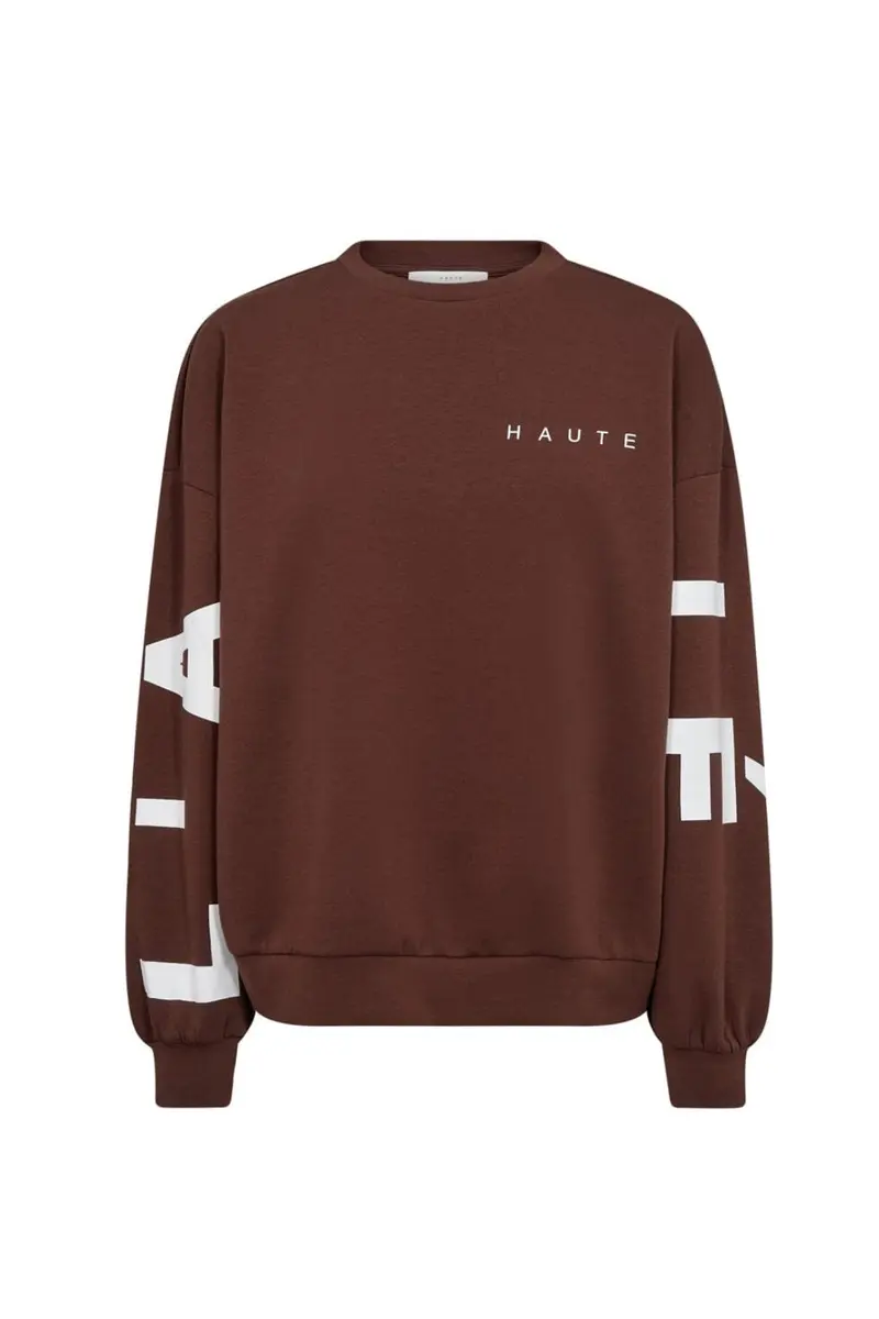Haute L'Amitié - Maxi Split Logo Sweat HL10413 - Mocca