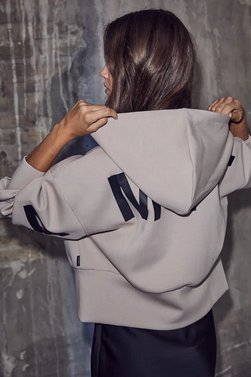 Haute L'Amitié - Maxi Split Zip Hoodie HL10523 - Beige