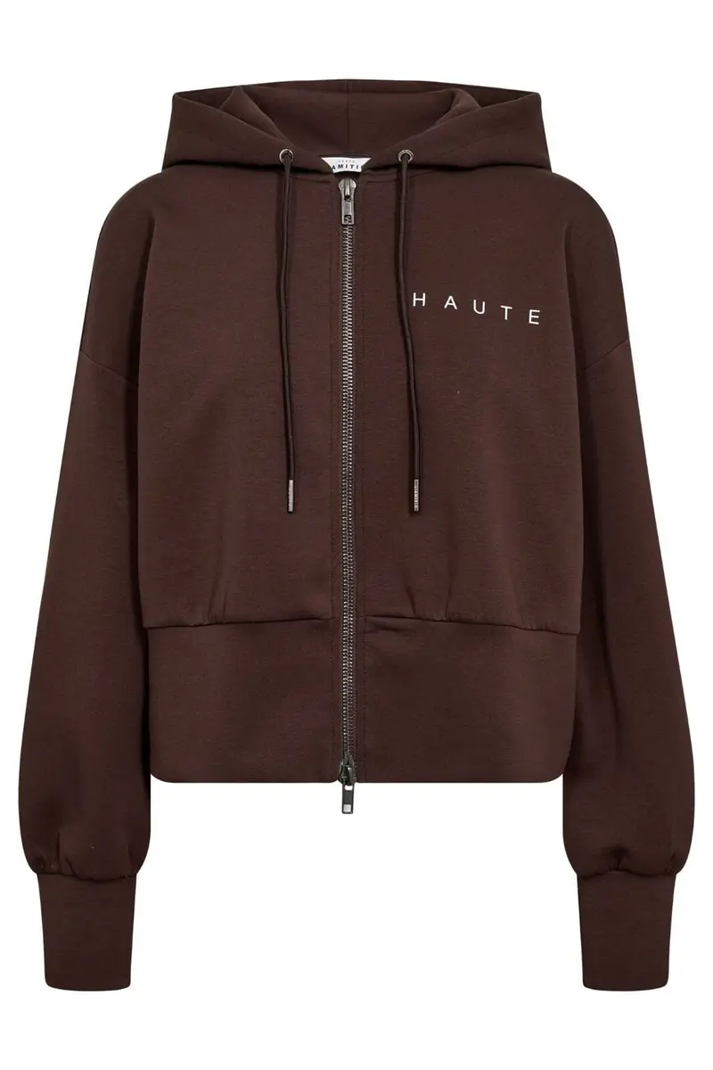 Haute L'Amitié - Maxi Split Zip Hoodie HL10523 - Mocca