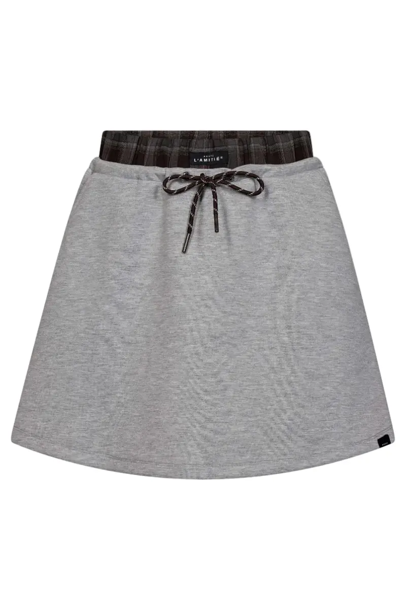Haute L'Amitié - Maxi Sweat Pull-On Skirt Hl11156 - Grey Melangé