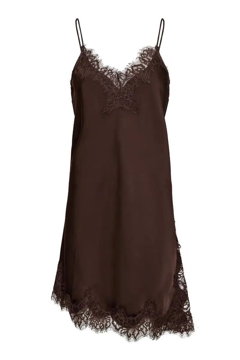 Haute L'Amitié - Naomi Asym Lingerie Dress HL10547 - Mocca