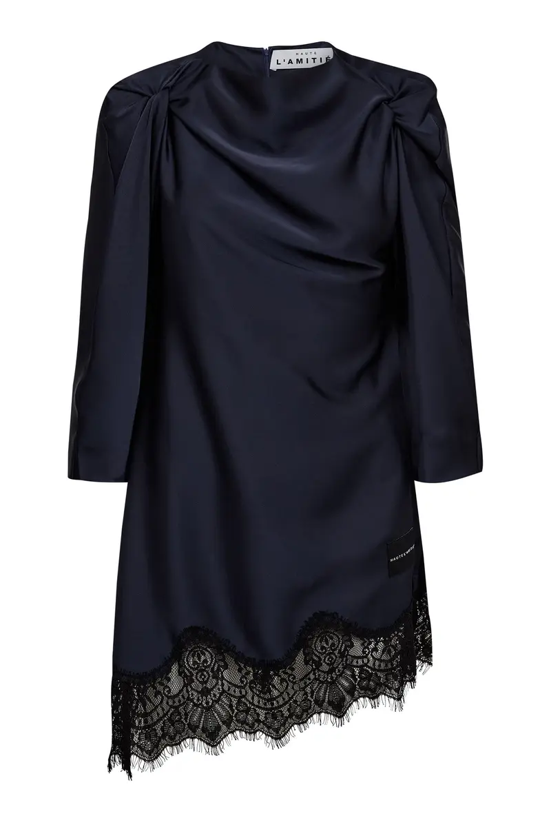 Haute L'Amitié - Naomi Twist Shoulder Dress HL10727 - Navy