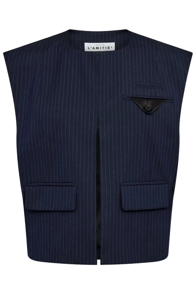 Haute L'Amitié - Pin Box Waistcoat HL10786 - Navy