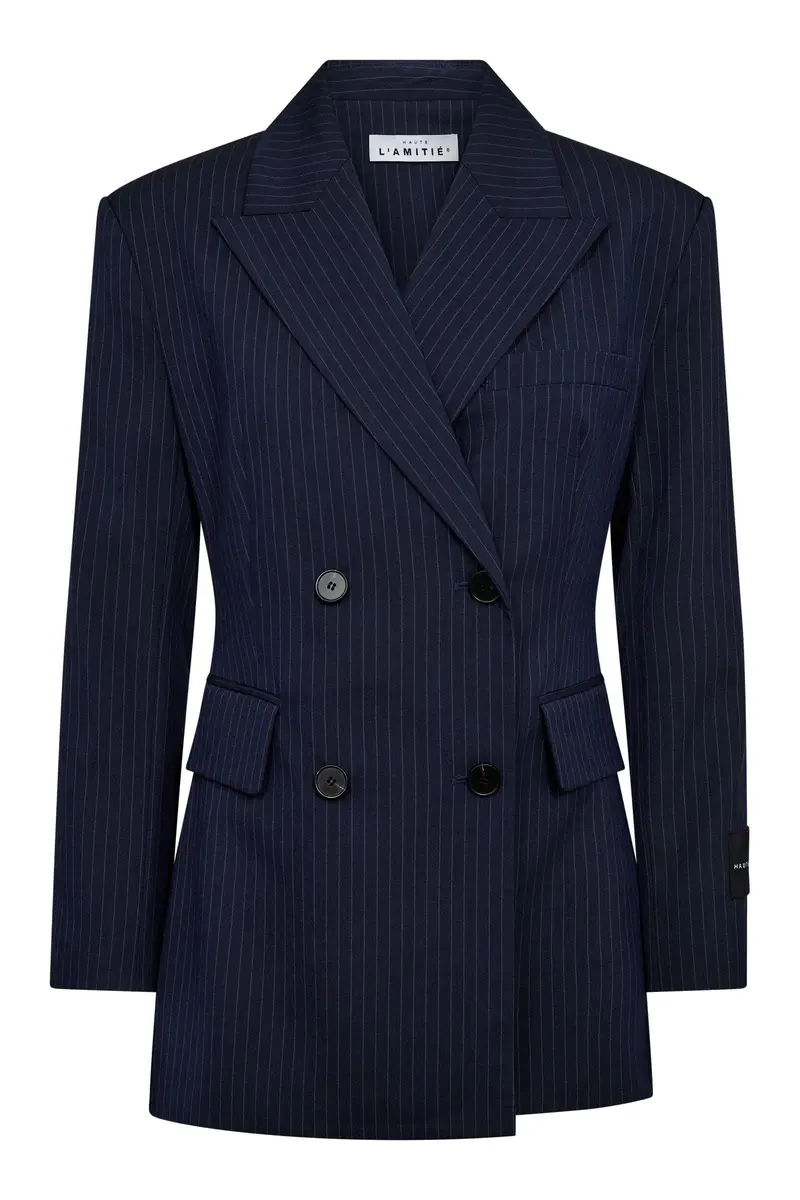 Haute L'Amitié - Pin Waist Fit Blazer HL10785 - Navy