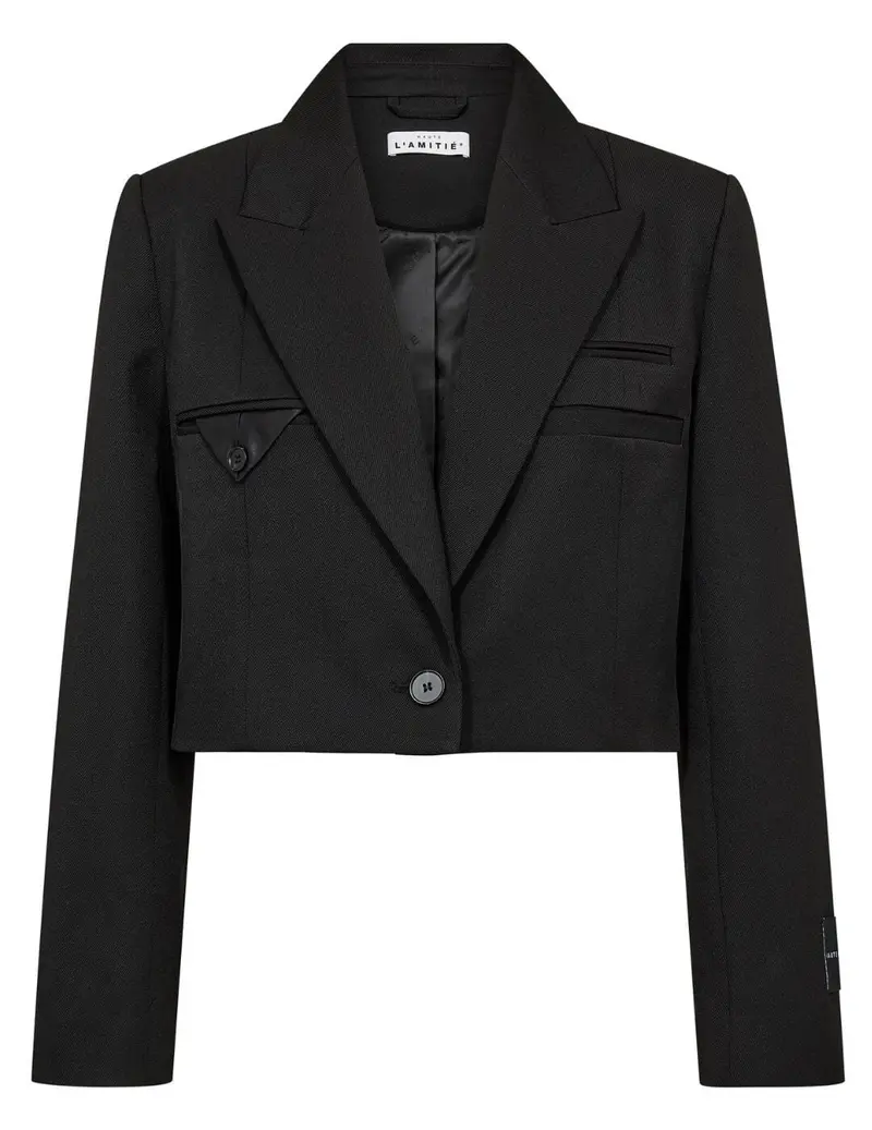 Haute L'Amitié - Premiere Crop Strap Blazer HL10475 - Black