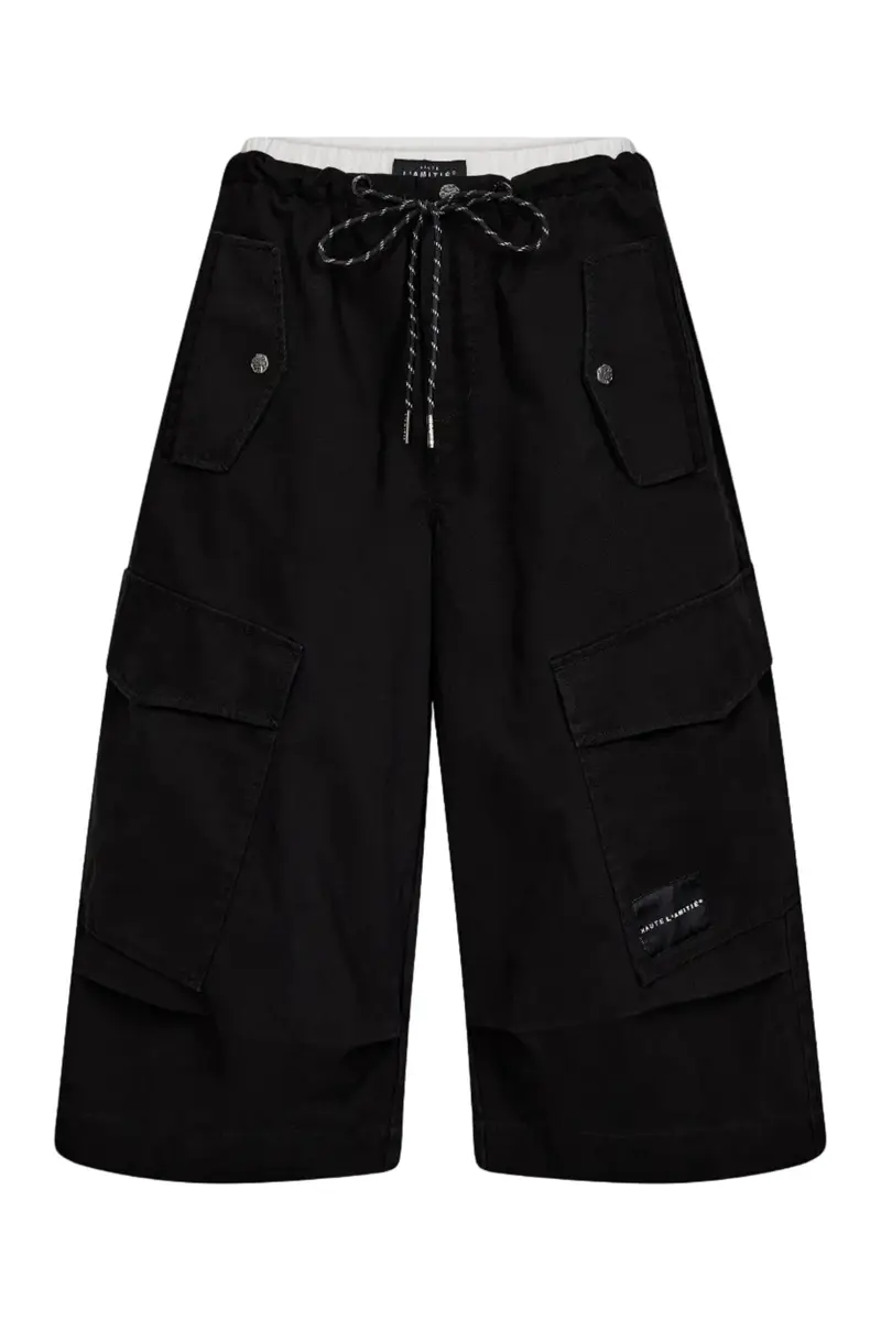 Haute L'Amitié - Pull On Cargo Bermudas Hl11005 - Black