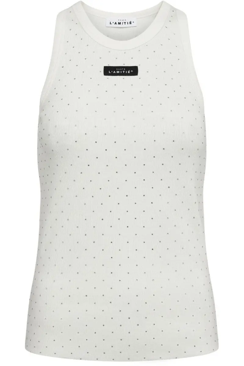 Haute L'Amitié - Rib Badge Stone Tank HL10707 - Off-White