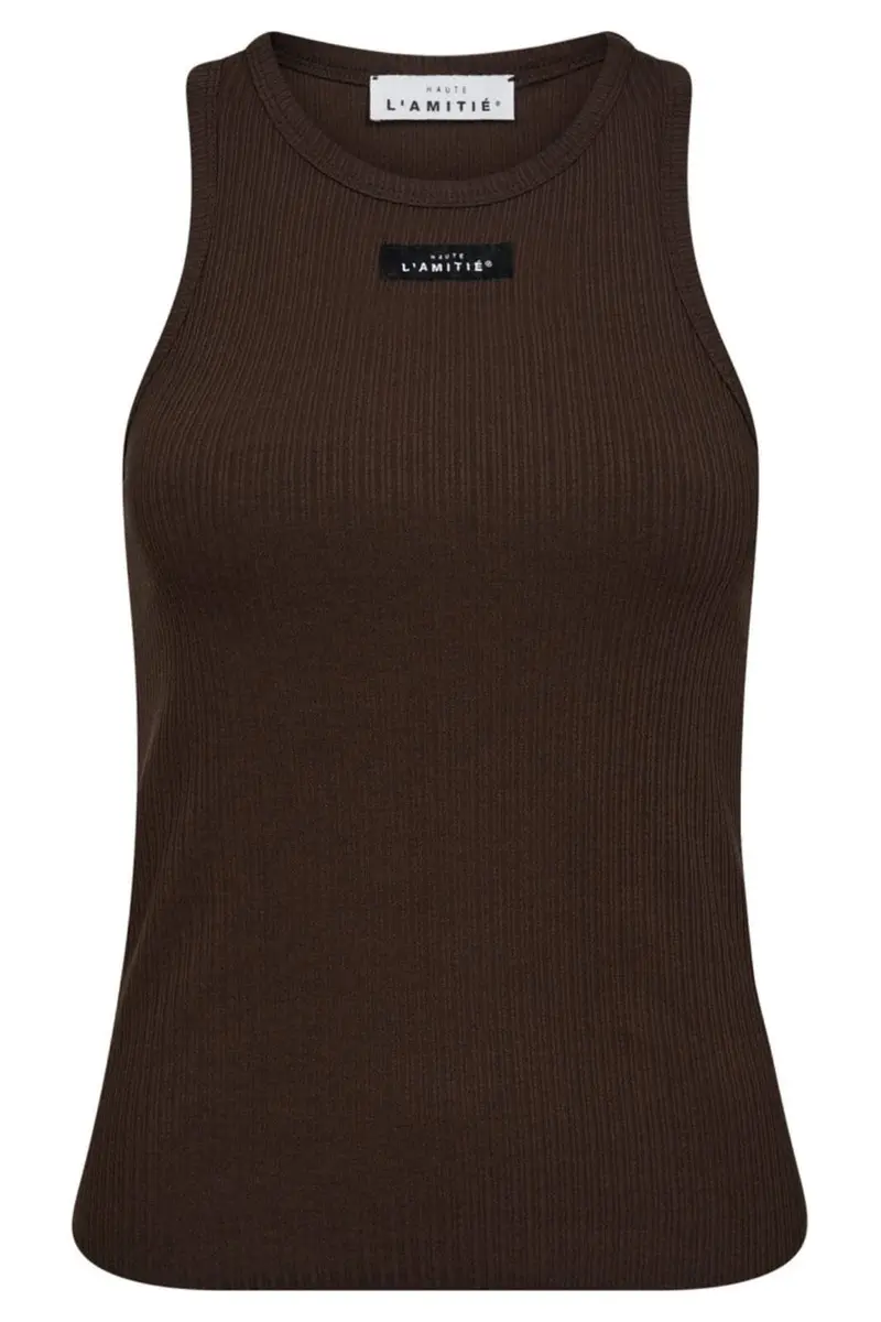 Haute L'Amitié - Rib Badge Tank HL10011 - Mocca
