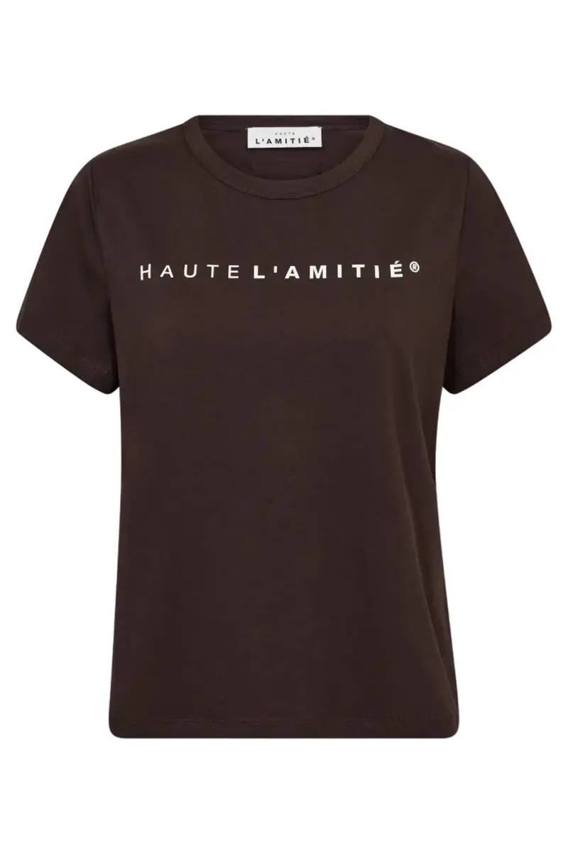 Haute L'Amitié - Rub Logo Tee HL10096 - Mocca