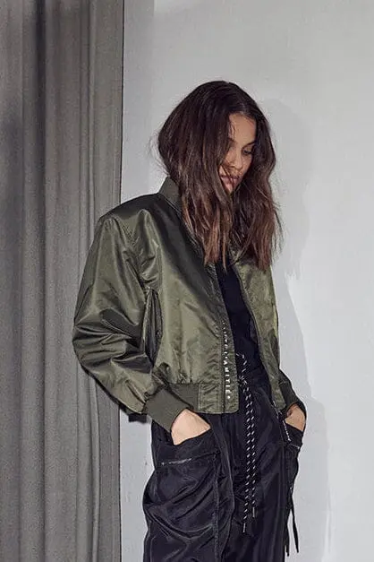 Haute L'Amitié - Sally Crop Bomber HL10659 - Army