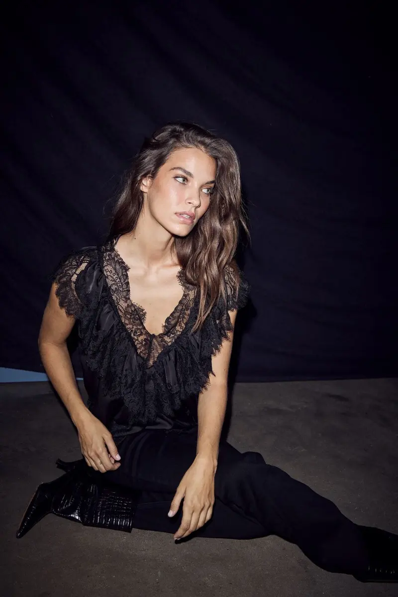Haute L'Amitié - Sancerre Lace Top Hl10912 - Black
