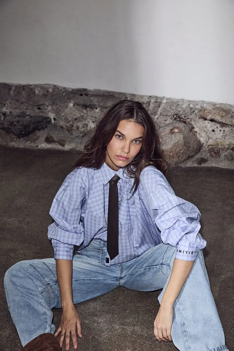 Haute L'Amitié - Sophie Check Shirt HL10746 - Pale Blue