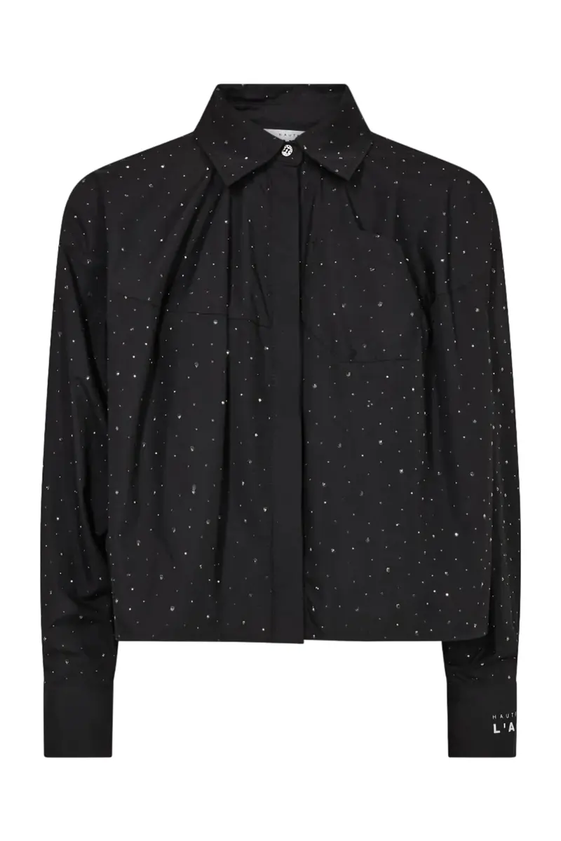 Haute L'Amitié - Sophie Plain Stone Shirt Hl10956 - Black