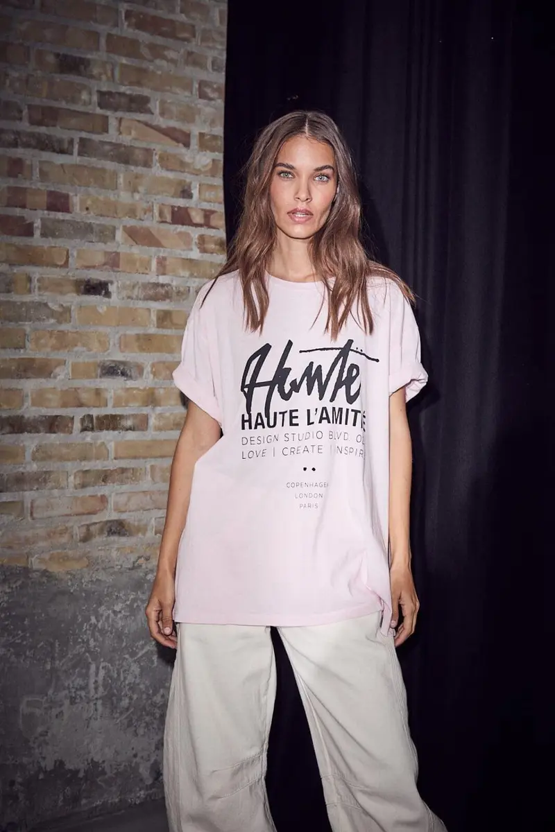 Haute L'Amitié - Studio Loose Tag Tee HL10758 - Iced Rose