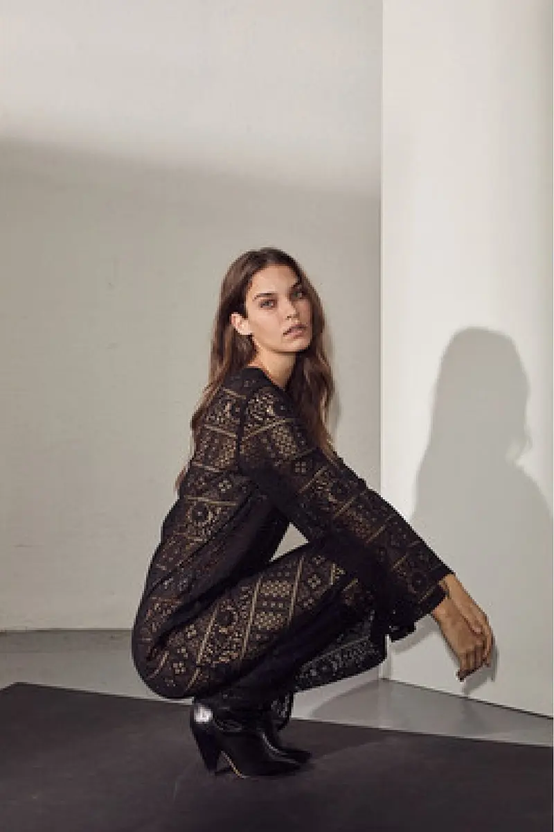 Haute L'Amitié - Utopia Lace Ls Buckle Dress HL10081 - Black