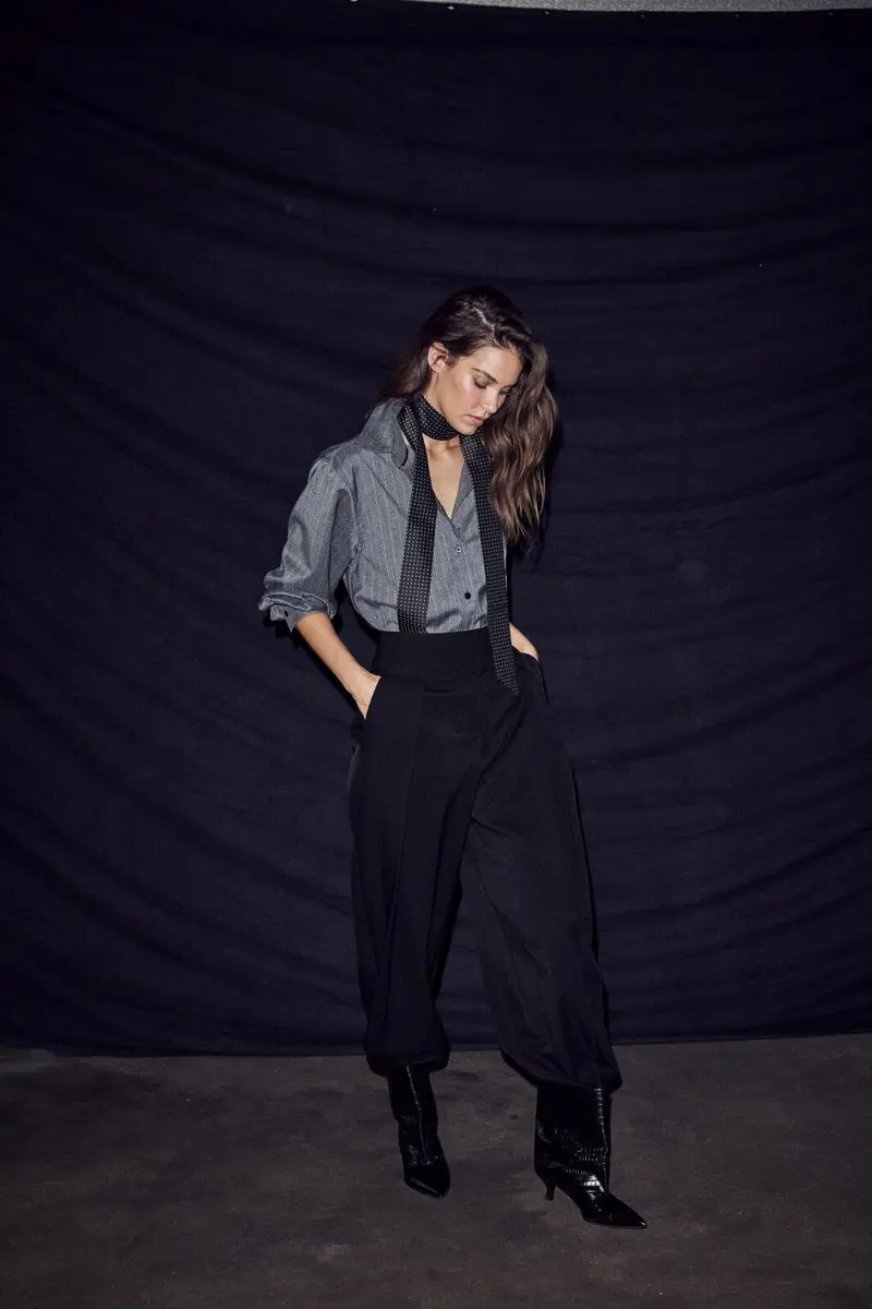 Haute L'Amitié - Zeppe Pleat Pant Hl10789 - Black