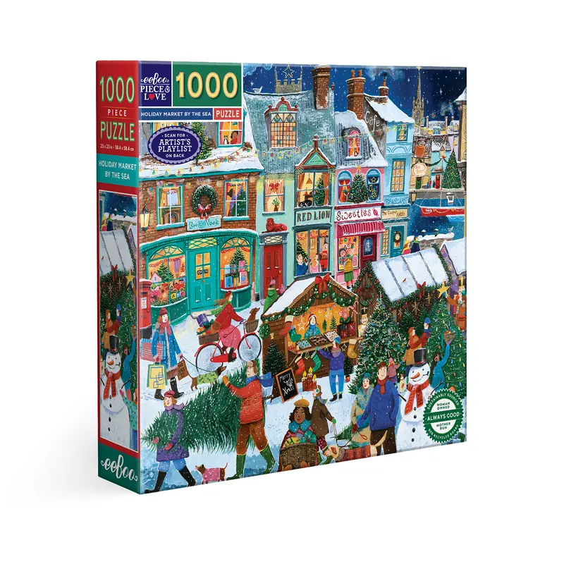 Holiday Market by the Sea 1000 brikker julepuslespil fra eeBoo