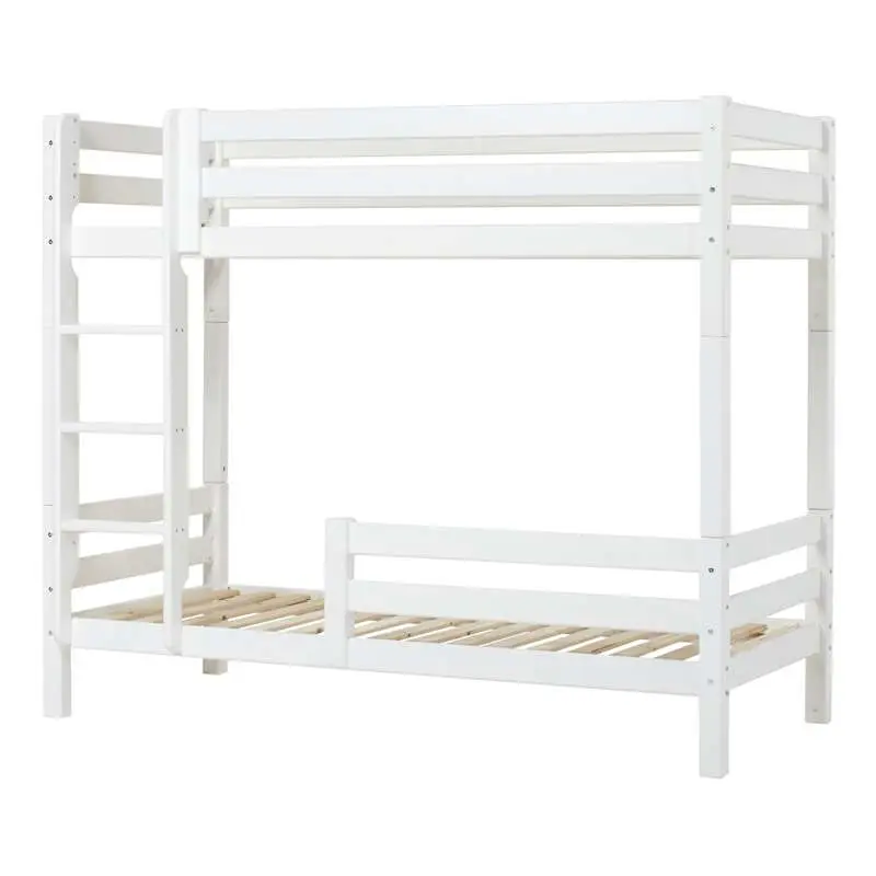 Hoppekids ECO Luxury - Høj Etageseng - 90x200 cm. - To Sengeheste - Hvid