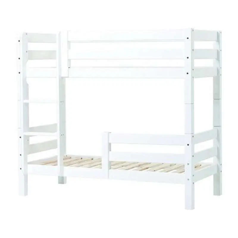 Hoppekids ECO Luxury - Køjeseng m. 1/2 Sengehest - 150 cm. - Flere Størrelser - Hvid