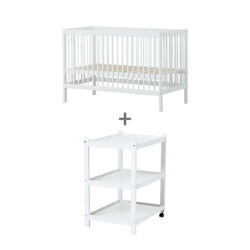Hoppekids IDA-MARIE Bundle - Babyseng og IDA-MARIE Puslebord