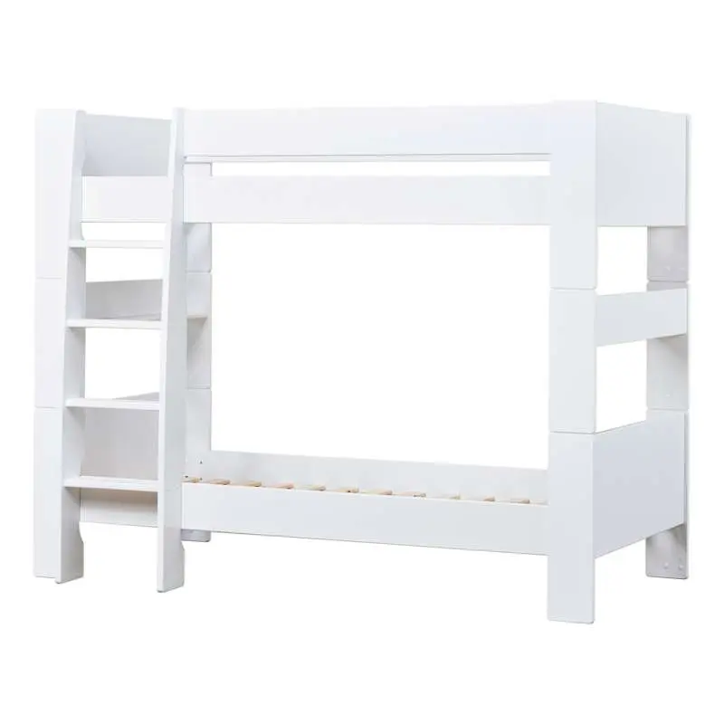 Hoppekids PURE - Køjeseng - 90x200 cm - Hvid