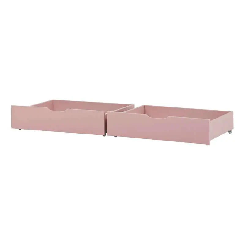 Hoppekids Skuffesæt på Hjul - 2 stk. - Flere Størrelser - Pale Rose