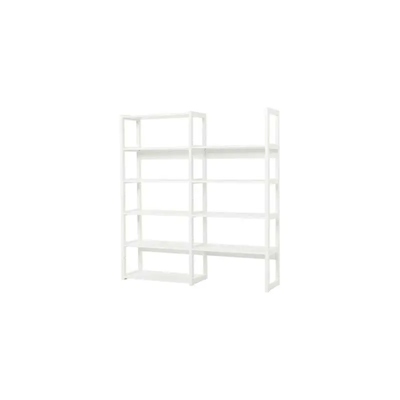 Hoppekids STOREY - Reol - 2 Sektioner m. 8 Hylder - Flere Størrelser - Hvid